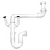 Space saving single bowl plumbing kit