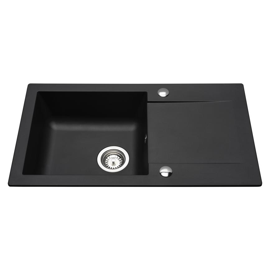 Black Standard Composite Compact Single Bowl Sink