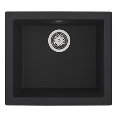 Stradour Standard Compact Black Single Bowl Sink With WAS5255
