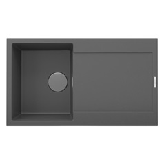 Chasewater Single Bowl Reversible Inset Granite Composite Dark Grey Compact Kitchen Sink