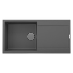 Chasewater Single Bowl Reversible Inset Granite Composite Dark Grey Kitchen Sink