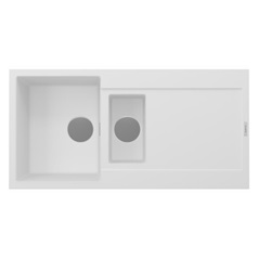 Chasewater 1.5 Bowl Reversible Inset Granite Composite White Kitchen Sink