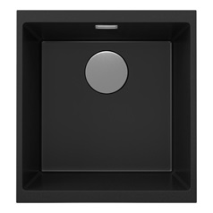Chasewater Single Bowl No Drainer Inset/Undermount Granite Composite Black Compact Kitchen Sink