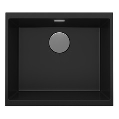 Chasewater Single Bowl No Drainer Inset/Undermount Granite Composite Black Kitchen Sink