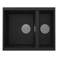 Chasewater 1.5 Bowl No Drainer Inset/Undermount Granite Composite Black Kitchen Sink