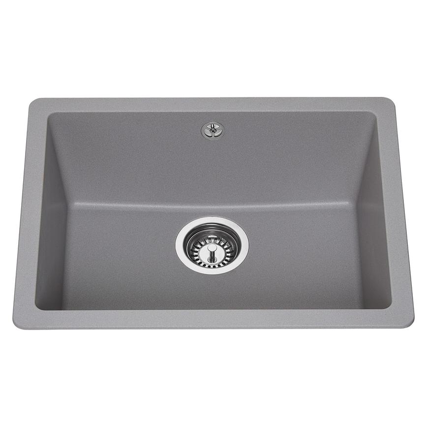 Lamona Single Bowl Inset Composite Grey Kitchen Sink