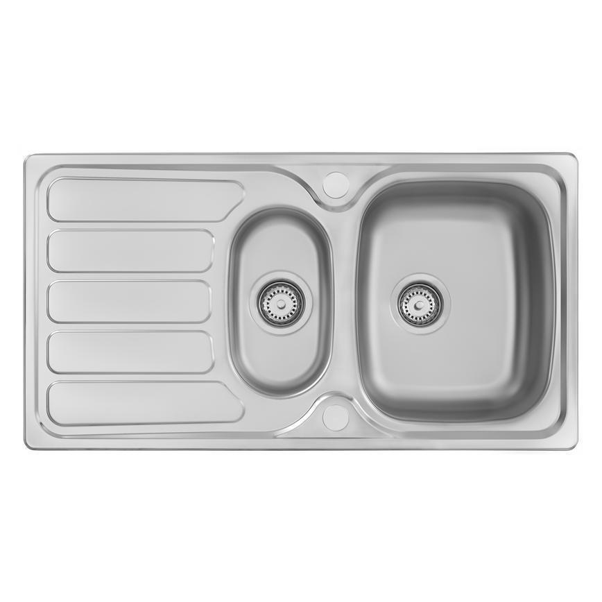 Rangemaster Stainless Steel Drayton 1.5 Bowl Sink With WAS7700