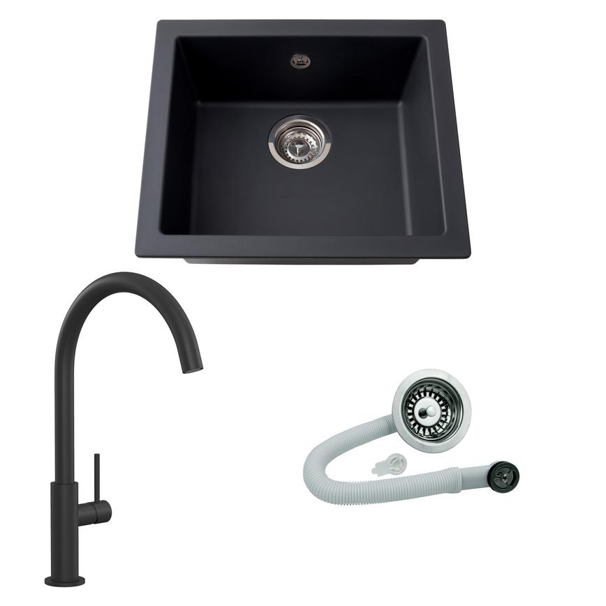 Radstone Tap and Compact Single Bowl Sink Package