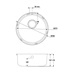 Round Single Bowl Stainless Steel Sink Line Drawing