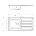 Covenham Single Bowl Sink Line Drawing