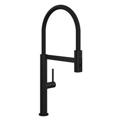 Blackwater Professional Matt Black Swan Neck Pull Out Kitchen Tap