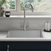 Radstone Swan Neck Dual Lever Mixer Kitchen Tap in Chelford Navy