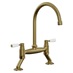 Traditional Bridge Brushed Brass Tap