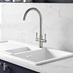 Garda Brushed Nickel Swan Neck Filter Kitchen Tap