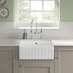 Perrin & Rowe Ionian Polished Chrome J Spout Bridge Kitchen Tap In Halesworth Pebble Kitchen