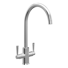 Garda Polished Chrome Swan Neck Mixer Kitchen Tap