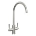 Garda Brushed Nickel Swan Neck Mixer Kitchen Tap