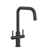 Radstone Matt Black Chrome Right Angled Dual Lever Mixer Tap