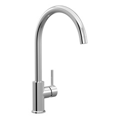 Lynstone Polished Chrome Swan Neck Mixer Kitchen Tap