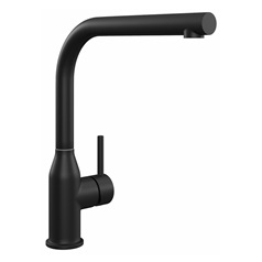 Darwell Matt Black Right Angled Mixer Kitchen Tap