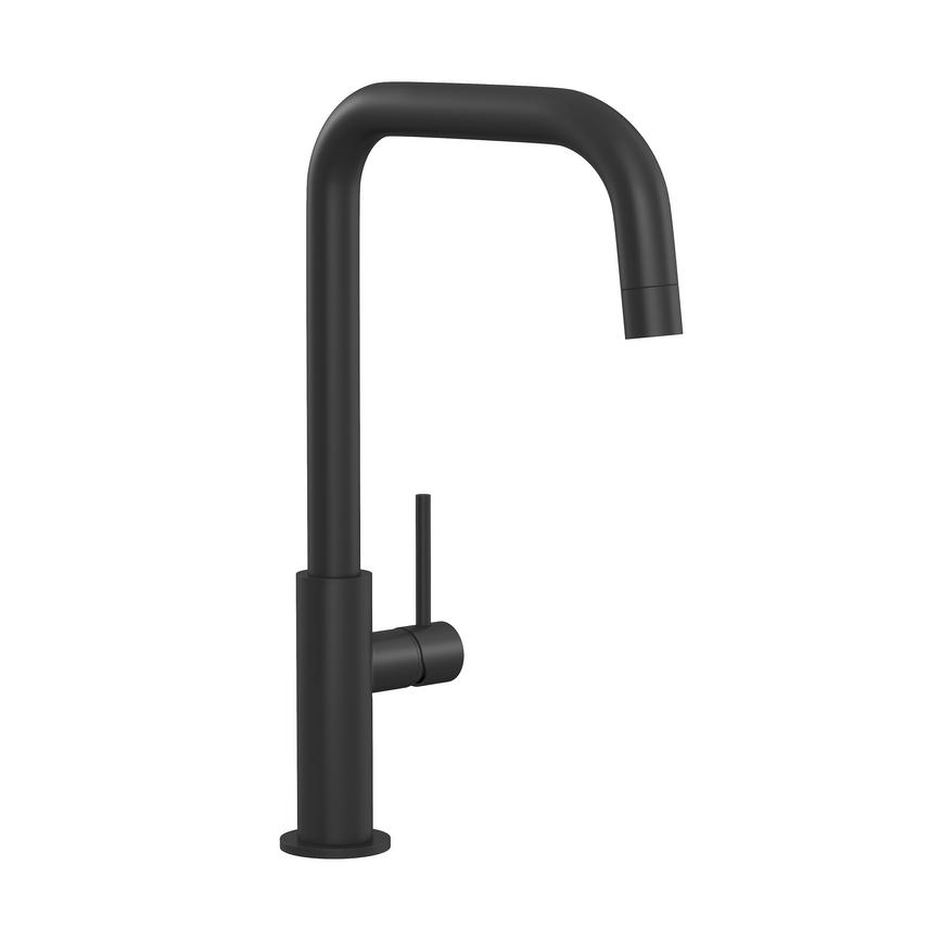 Radstone Matt Black Chrome Right Angled Single Lever Mixer Tap