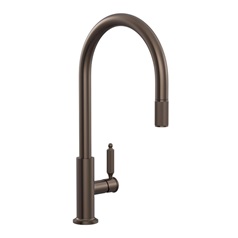 Holkham Powder Coated English Bronze Swan Neck Pull Out Tap