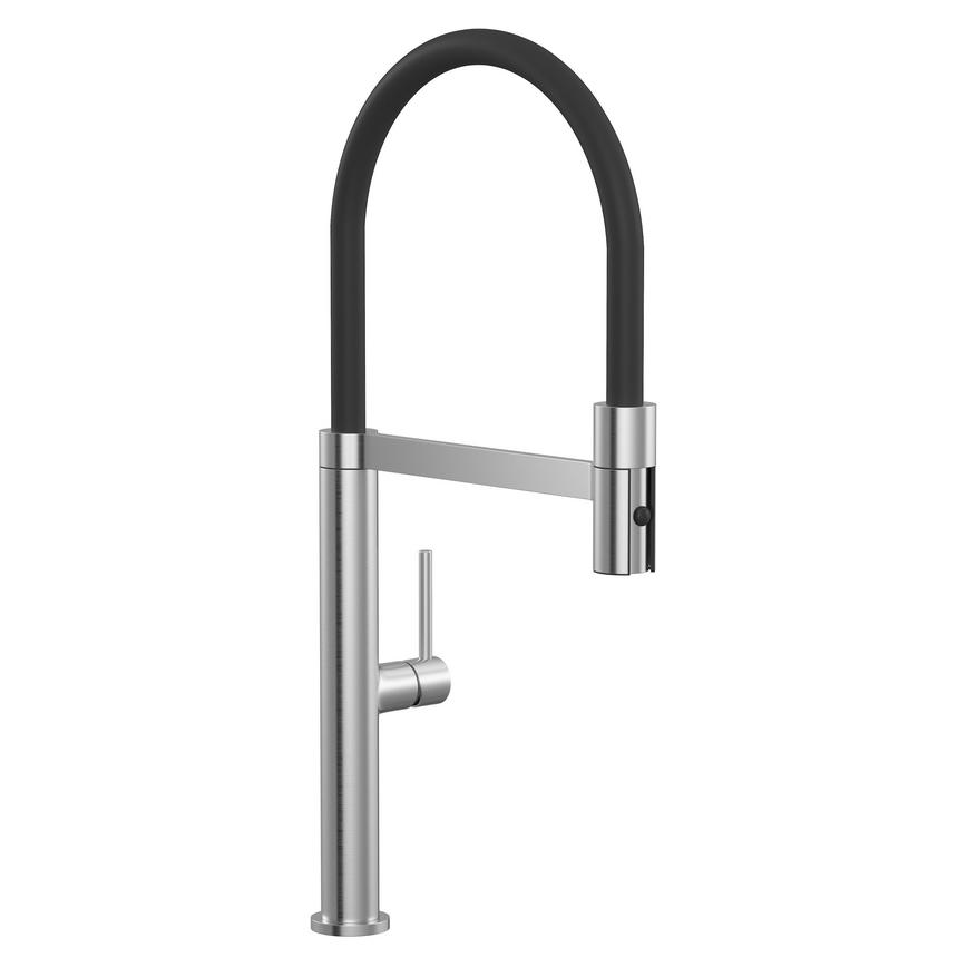 Blackwater Brushed Nickel Swan Neck Pull Out Tap