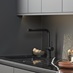 Sennen Matt Black Right Angled Mixer Tap In Howdens Kitchen Not In Use