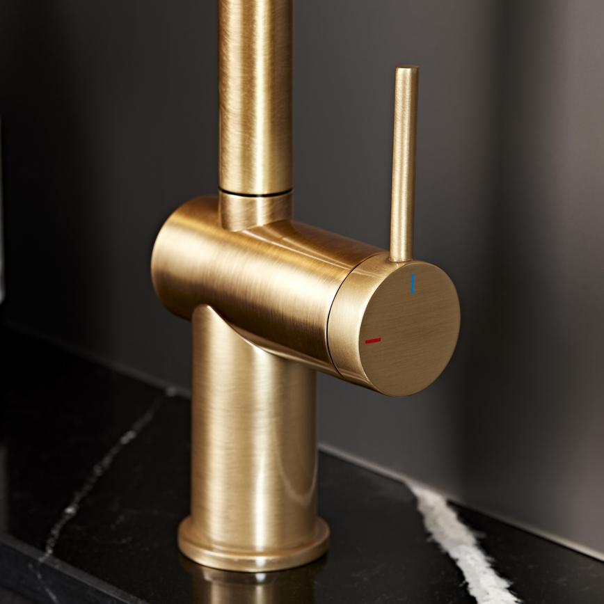 Sennen Brushed Brass Right Angled Mixer Tap Handle