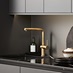 Sennen Brushed Brass Right Angled Mixer Tap In Howdens Kitchen