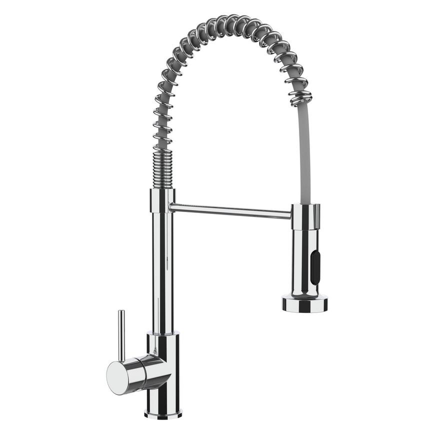 Alvo Professional Chrome J Spout Pull Out Kitchen Tap 
