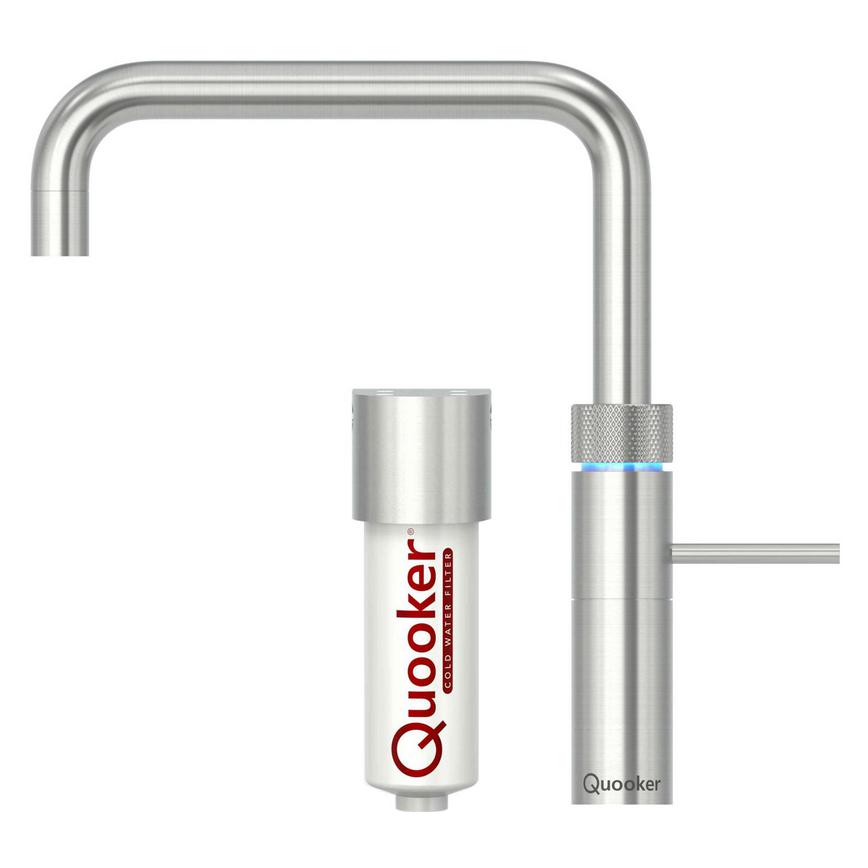 TAP2088 Quooker Square Stainless Steel Tap & Cold Water Filter
