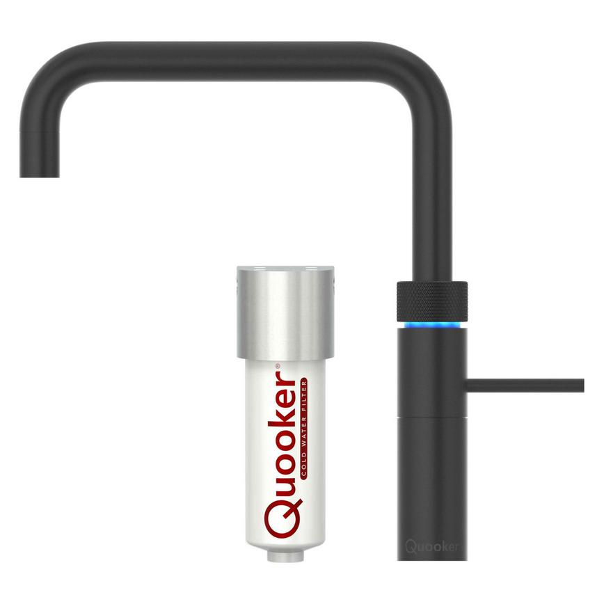 TAP2090 Quooker Square Black Tap & Cold Water Filter
