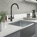 TAP8321 Black 3in1 Arroscia Tap & SNK1027 Stainless Steel Belfast Sink Cameo