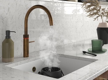 Quooker Fusion Round Patinated Brass Tap