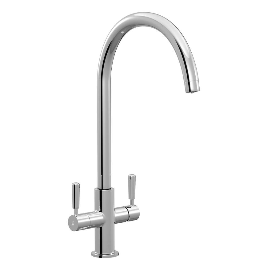 Pronteau Kynance Polished Chrome 3 in 1 J Spout Instant Hot Water Kitchen Tap 