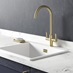 Pronteau Kynance PROBOIL2X Brushed Brass Swan Neck 3 in 1 Instant Hot Water Kitchen Tap