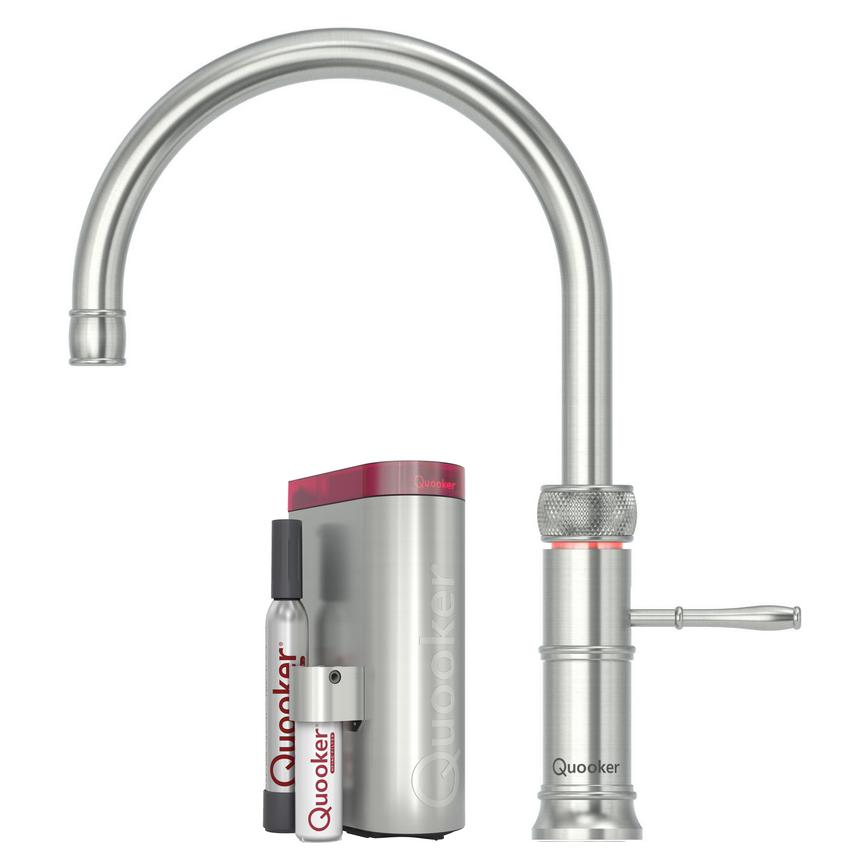Quooker Classic Fusion Round PRO3 Nickel 5 in 1 Boiling Water Tap