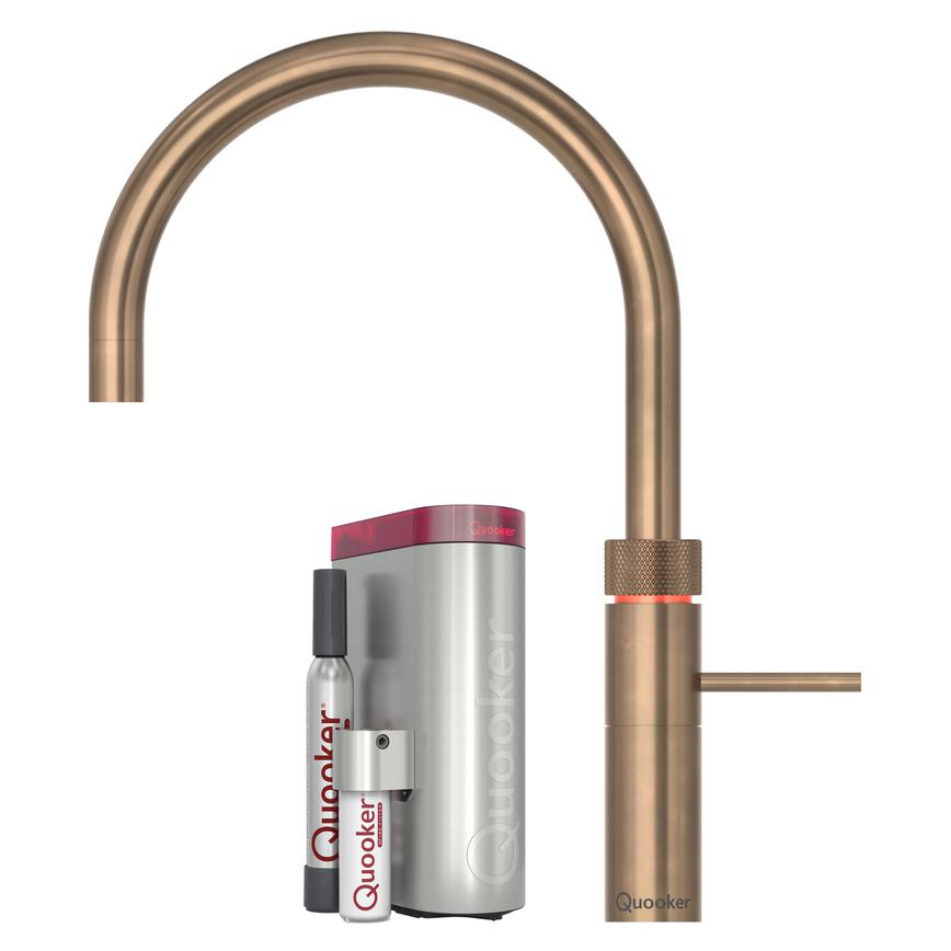 Quooker Fusion Round PRO3 Brass 5 in 1 Boiling Water Tap