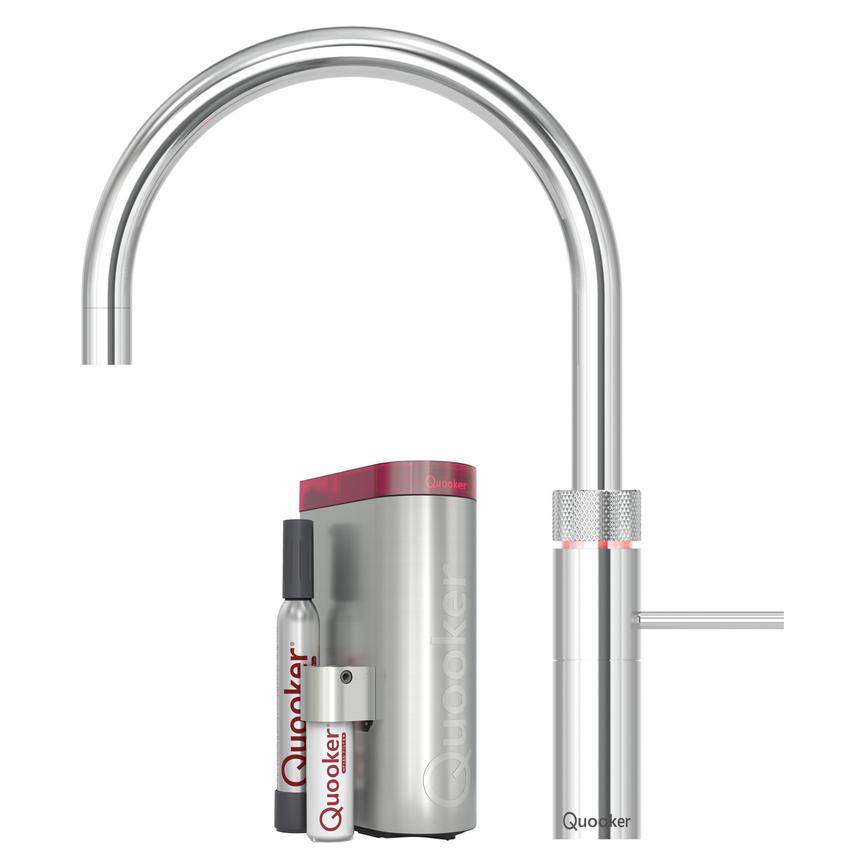 Quooker Fusion Round PRO3 Chrome 5 in 1 Boiling Water Tap