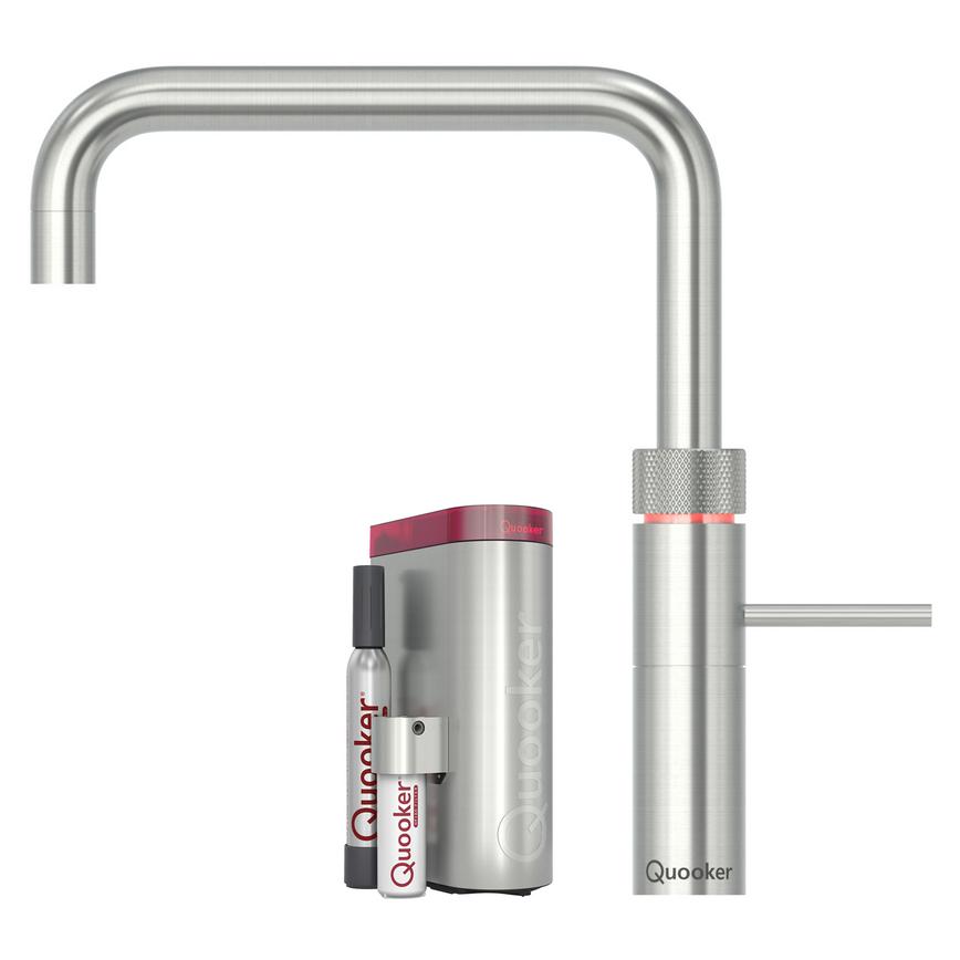 Quooker Fusion Square PRO3 Stainless Steel 5 in 1 Boiling Water Tap