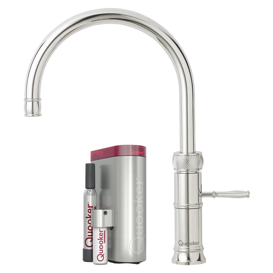 Quooker Classic Fusion Round PRO3 Chrome 5 in 1 Boiling Water Tap