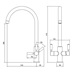 Pronteau Kynance PROBOIL2X Brushed Brass Swan Neck 3 in 1 Instant Hot Water Kitchen Tap Line Drawing