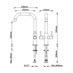 Radstone Chrome Mixer Tap Line Drawing
