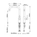 Radstone Chrome Mixer Tap Line Drawing
