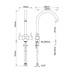Rienza Black Mixer Tap Line Drawing