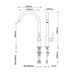 Radstone Gunmetal Mixer Tap Line Drawing