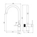Pronteau Perrin Brass Hot Water Tap Line Drawing