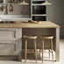 Engineered Oak Block 2.4m 950 38 Breakfast Bar in Chilcomb Estate Green