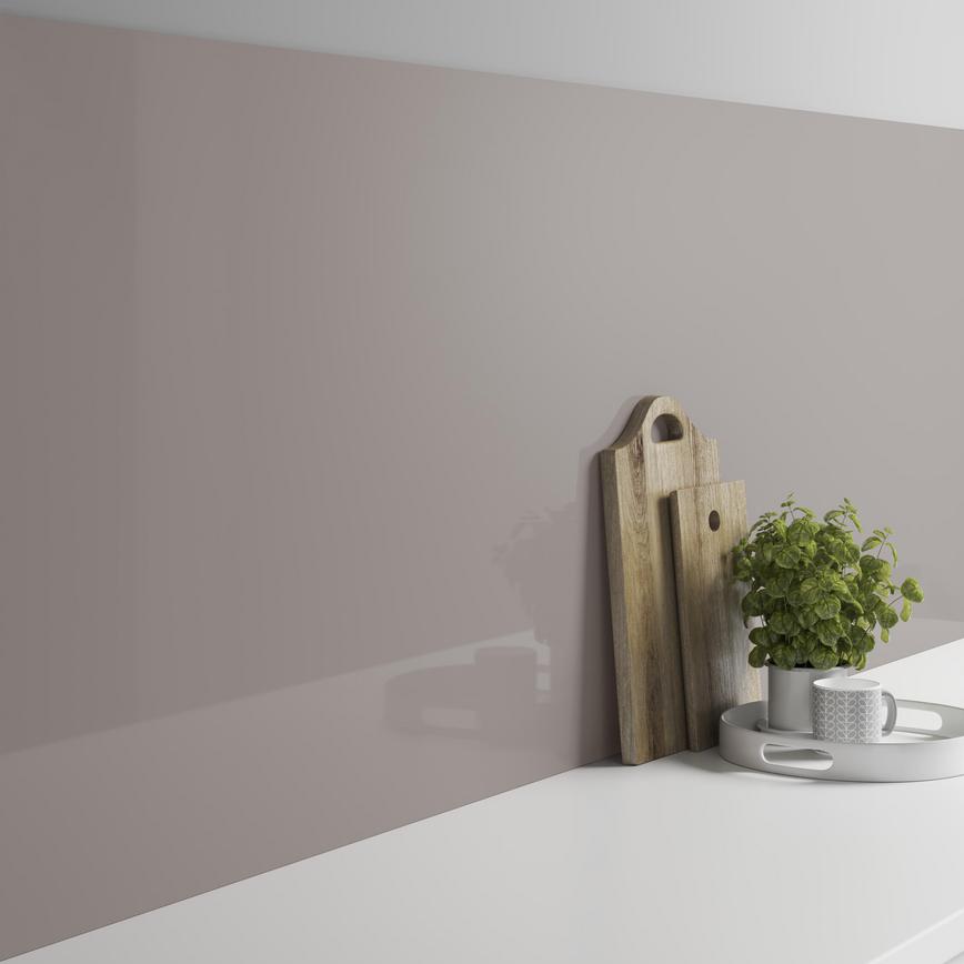 Howdens 3m x 750mm Gloss Terra Grey Aluminium Backboard